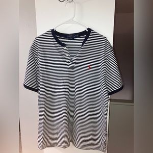 polo xl feather weight mesh.  XL Washed once and shrunk to LG never worn